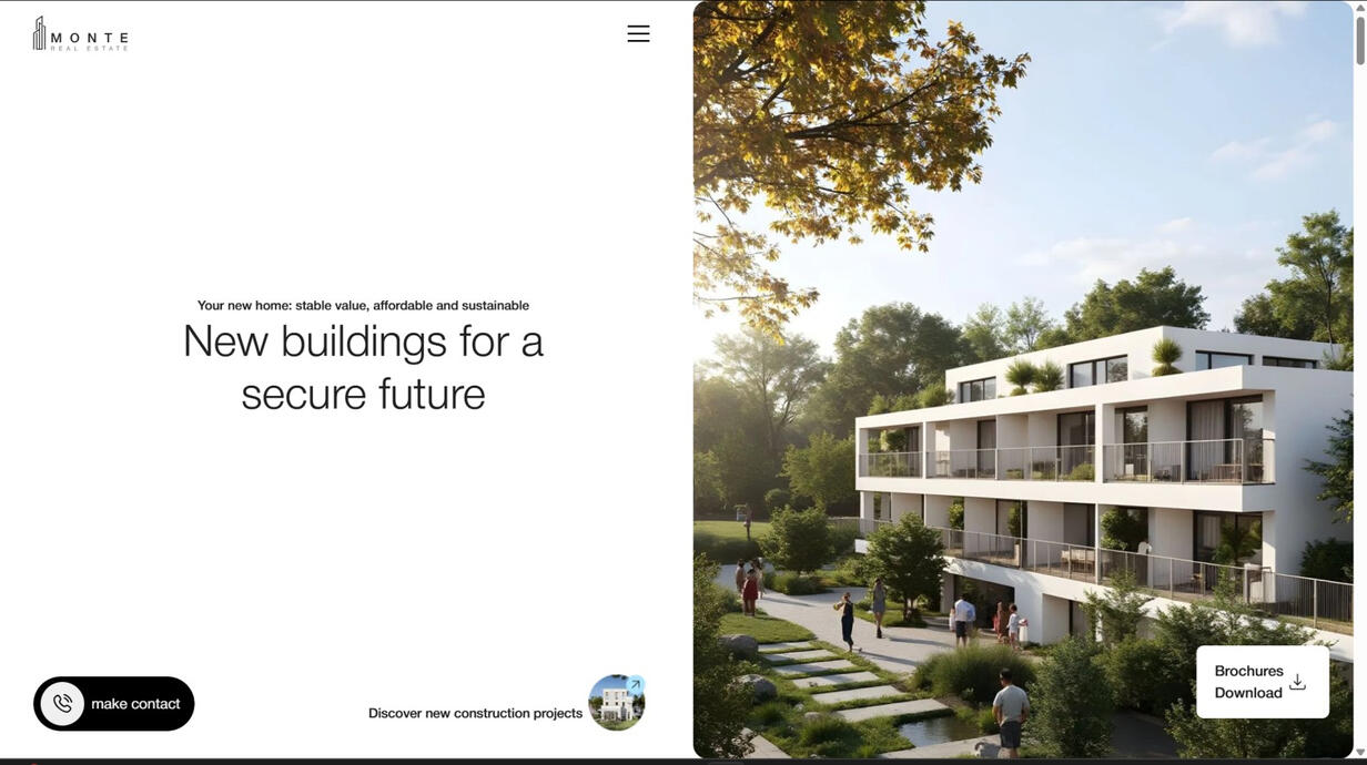 Monte Real Estate Website in Webflow